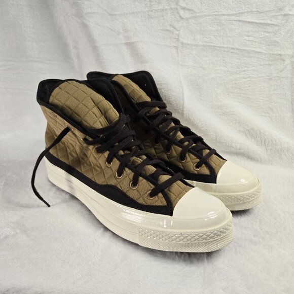 Converse Athletic Shoes Mens 7.5 Brown Chuck Taylor 70 Cozy Quilted Sneakers - Picture 2 of 9